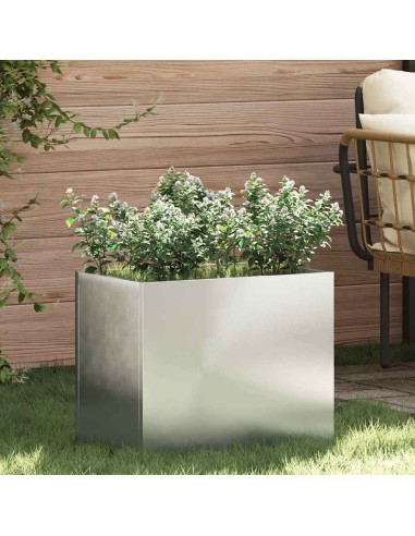 Градинска саксия Сребрист 50 x 32 x 40 см Поцинкована стомана