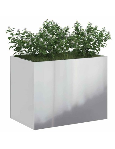 Градинска саксия Сребрист 50 x 32 x 40 см Поцинкована стомана