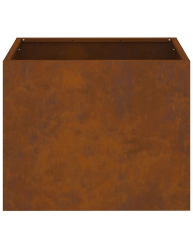 Градинска саксия Кафяво 50 x 32 x 40 см Патинирана стомана