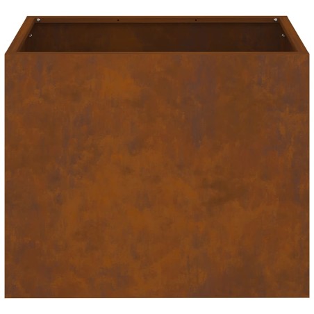 Градинска саксия Кафяво 50 x 32 x 40 см Патинирана стомана