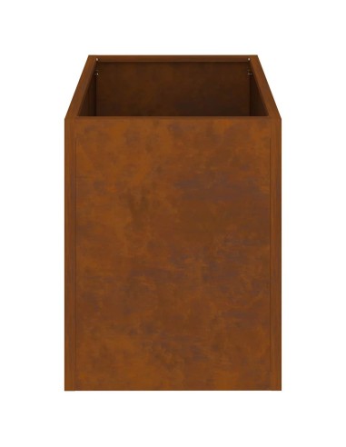 Градинска саксия Кафяво 50 x 32 x 40 см Патинирана стомана