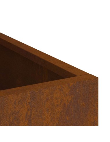 Градинска саксия Кафяво 50 x 32 x 40 см Патинирана стомана