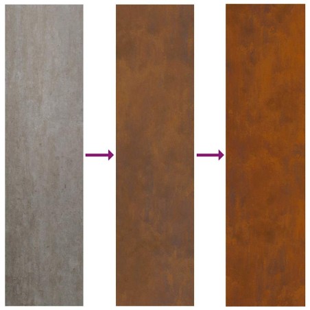 Градинска саксия Кафяво 50 x 32 x 40 см Патинирана стомана