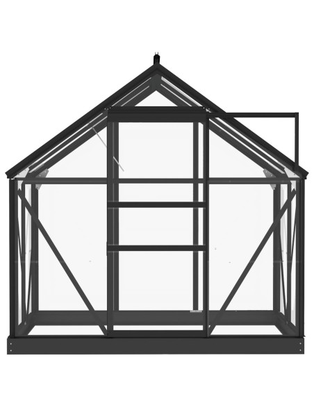 Стъклен парник, антрацит, 155x103x191 см, алуминий