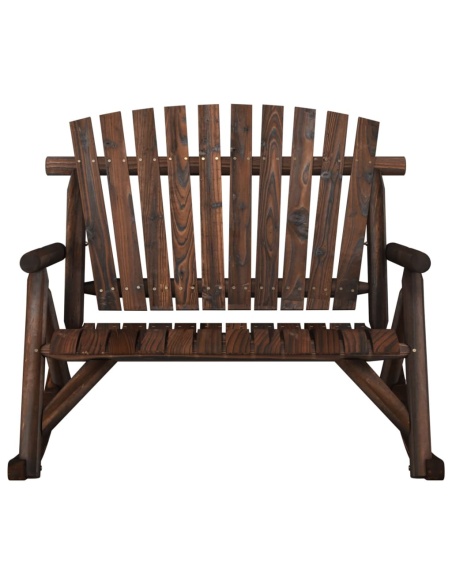 2-местна градинска пейка люлка 123x96x102 см масивен смърч