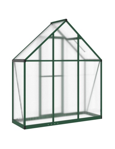 Оранжерия с основа рамка зелен 169x58x195 см алуминий
