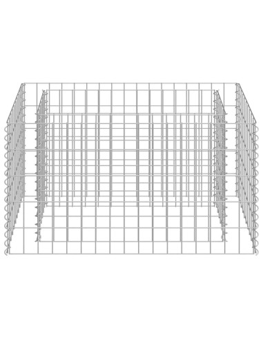 Габион повдигната леха, поцинкована стомана, 90x50x50 cм