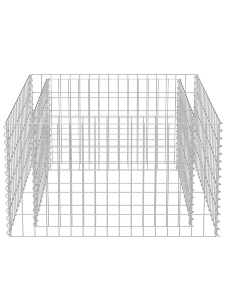 Габион повдигната леха, поцинкована стомана, 90x90x50 cм
