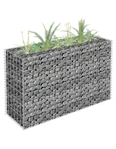 Габион повдигната леха, поцинкована стомана, 90x30x60 см