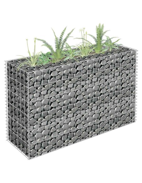 Габион повдигната леха, поцинкована стомана, 90x30x60 см
