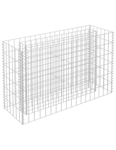 Габион повдигната леха, поцинкована стомана, 90x30x60 см