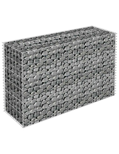 Габион повдигната леха, поцинкована стомана, 90x30x60 см