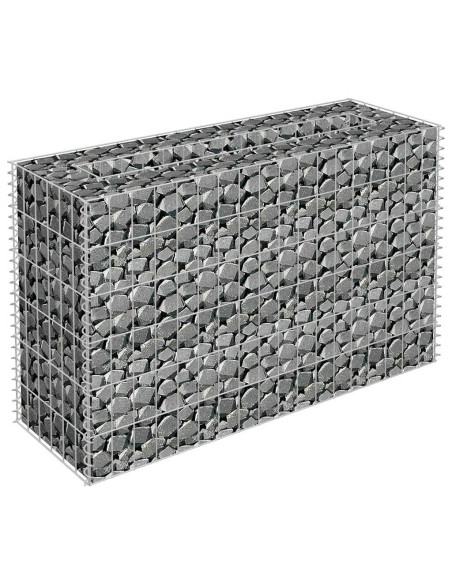 Габион повдигната леха, поцинкована стомана, 90x30x60 см