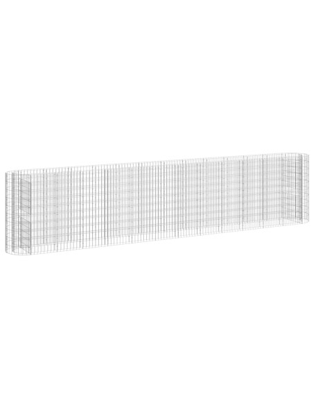 Габион повдигната леха, поцинковано желязо, 470x50x100 cм