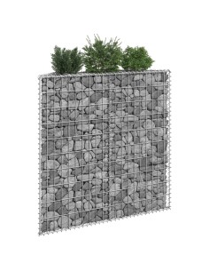 Габион повдигната леха трапец поцинкована стомана 100x20x100 см