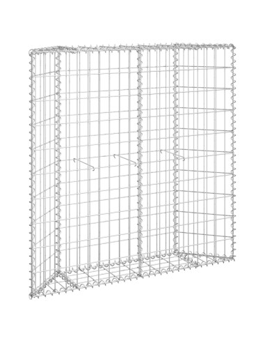 Габион повдигната леха трапец поцинкована стомана 100x20x100 см