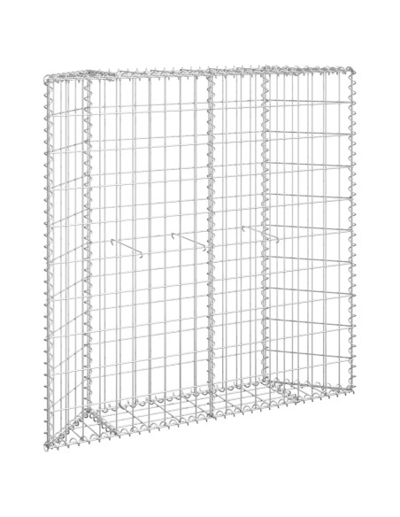 Габион повдигната леха трапец поцинкована стомана 100x20x100 см