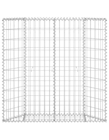 Габион повдигната леха трапец поцинкована стомана 100x20x100 см