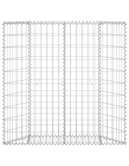 Габион повдигната леха трапец поцинкована стомана 100x20x100 см