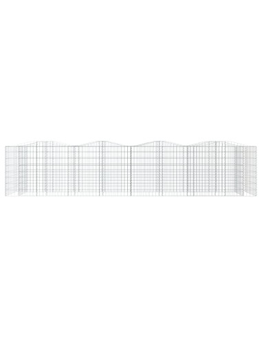 Извит габион повдигната леха 400x100x100 см поцинковано желязо