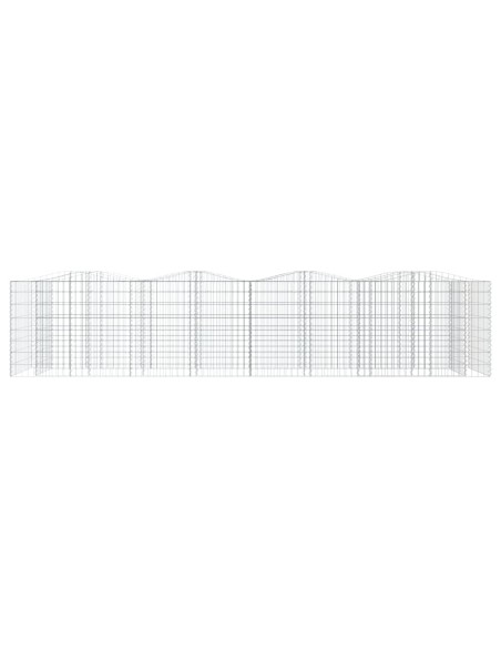 Извит габион повдигната леха 400x100x100 см поцинковано желязо