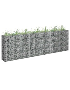 Габион повдигната леха, поцинкована стомана, 270x30x90 cм