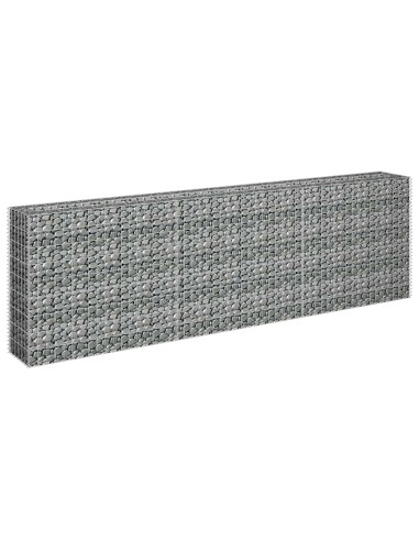 Габион повдигната леха, поцинкована стомана, 270x30x90 cм