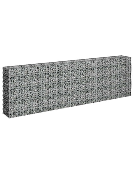 Габион повдигната леха, поцинкована стомана, 270x30x90 cм