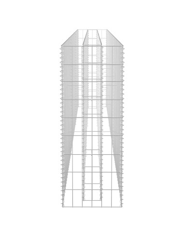 Габион повдигната леха, поцинкована стомана, 270x30x90 cм