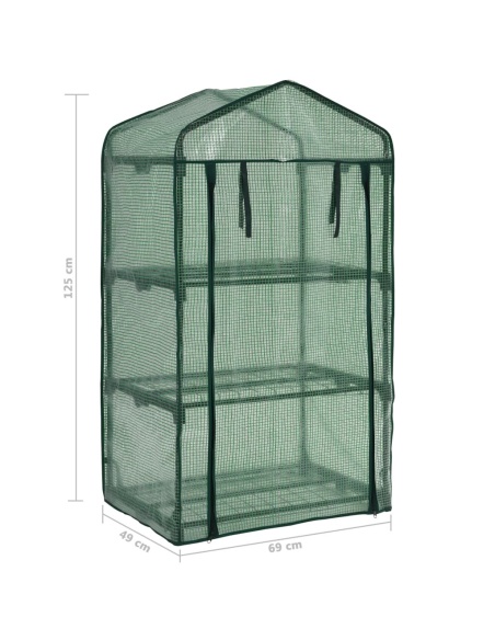 Мини оранжерия 69x49x125 см - 3-етажна ➤ на топ цена ➤ pagagal.com