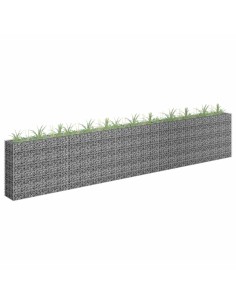 Габион повдигната леха, поцинкована стомана, 450x30x90 cм