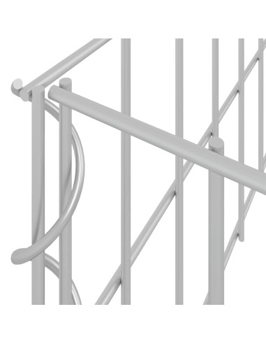 Габион повдигната леха, поцинкована стомана, 1000x100x20 cм