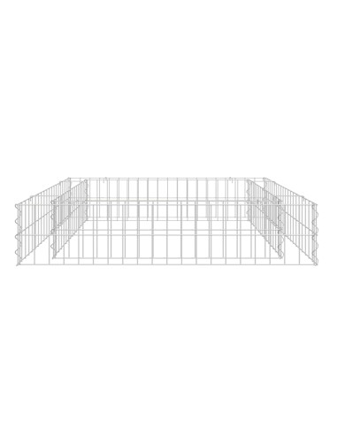 Габион повдигната леха, поцинкована стомана, 100x100x20 см