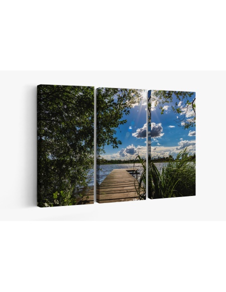 Картина на Езерен дървен кей - k2459981 -PAGAGAL