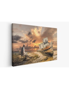 Картина на Старец и лодка - k2845813 -PAGAGAL