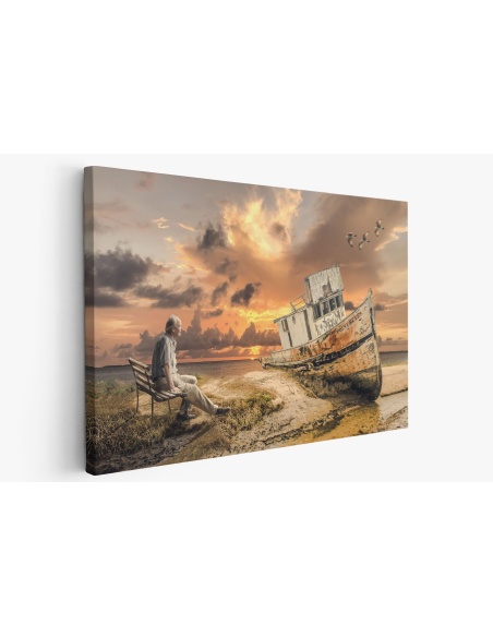 Картина на Старец и лодка - k2845813 -PAGAGAL