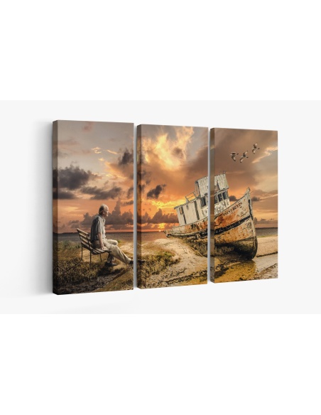 Картина на Старец и лодка - k2845813 -PAGAGAL
