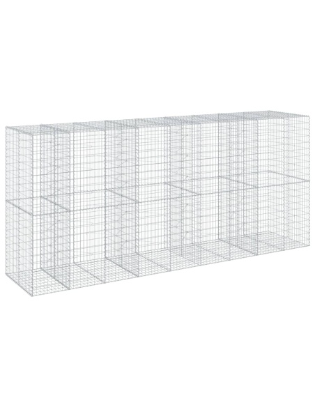 Габионна кошница с покритие, 450x100x200 см, поцинковано желязо
