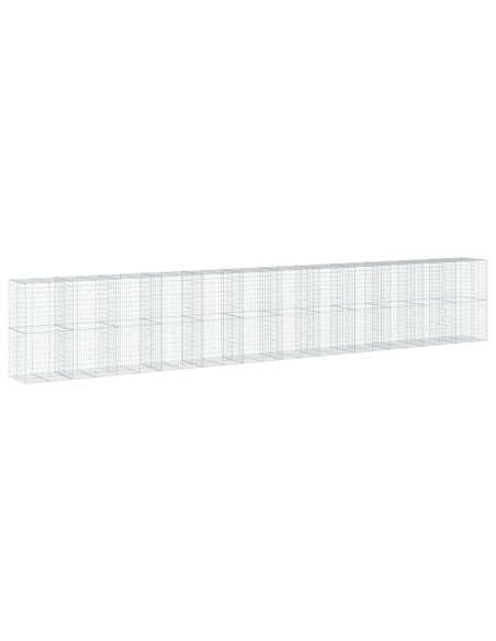 Габионна кошница с капак, 1200x100x200 см, поцинковано желязо