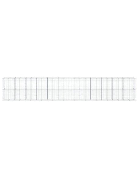 Габионна кошница с капак, 1200x100x200 см, поцинковано желязо