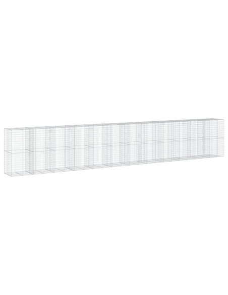 Габионна кошница с капак, 1200x100x200 см, поцинковано желязо