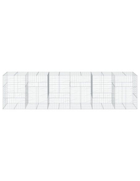 Габионна кошница с покритие, 600x100x150 см, поцинковано желязо