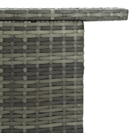 Градинска бар маса, сива, 120x55x110 см, полиратан