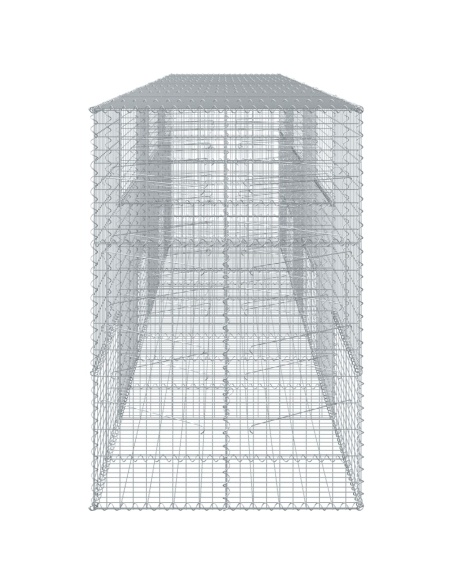 Габионна кошница с покритие, 600x100x150 см, поцинковано желязо