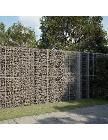 Габионна кошница с покритие, 350x100x200 см, поцинковано желязо