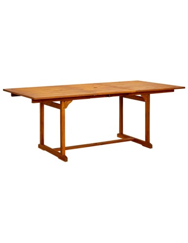 Градинска трапезна маса, (150-200)x100x75 cм, акация масив