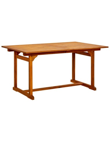 Градинска трапезна маса, (150-200)x100x75 cм, акация масив