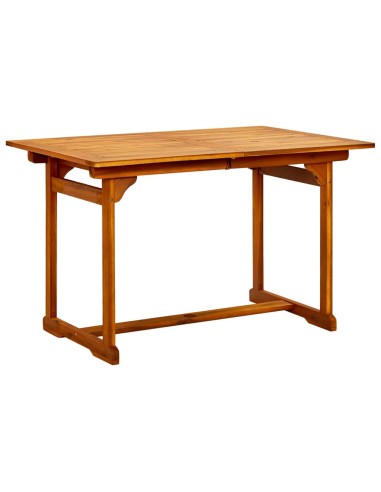 Градинска трапезна маса, (120-170)x80x75 cм, акация масив