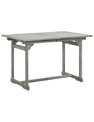 Градинска трапезна маса (120-170)x80x75 cм акациево дърво масив