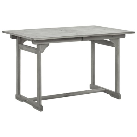 Градинска трапезна маса (120-170)x80x75 cм акациево дърво масив